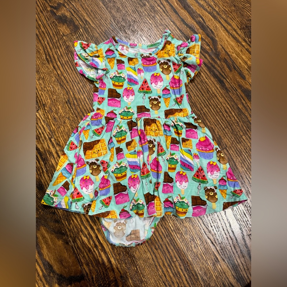 milk+coco Bamboo Skirted Bodysuit